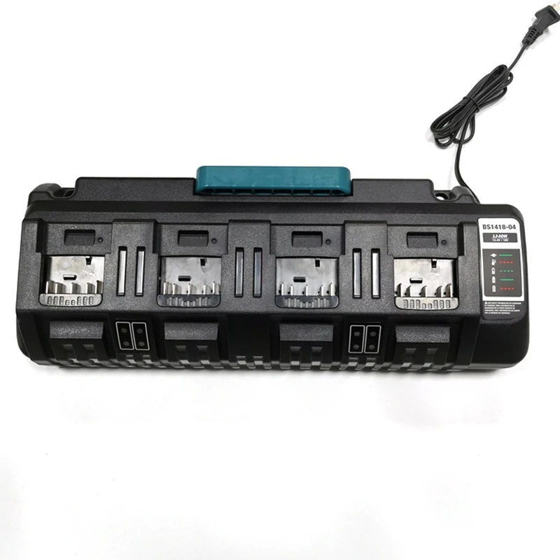 Для BOSCH 14,4 V 18V литий-ионный аккумулятор быстрое зарядное устройство оптимальной 4-Порты и разъёмы 3A зарядный ток никель-металл-запасное зарядное устройство BS1418-04
