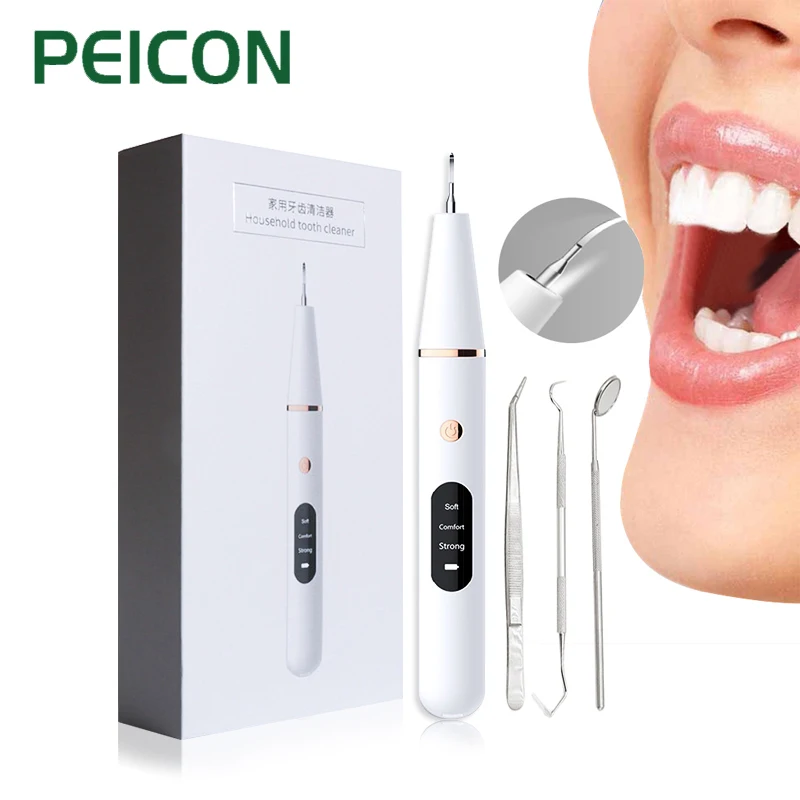 Dental Calculus Remover Electric Tartar Remover Ultrasonic Whitening Teeth Cleaner Tooth Stain Removal Household Dental Scaler