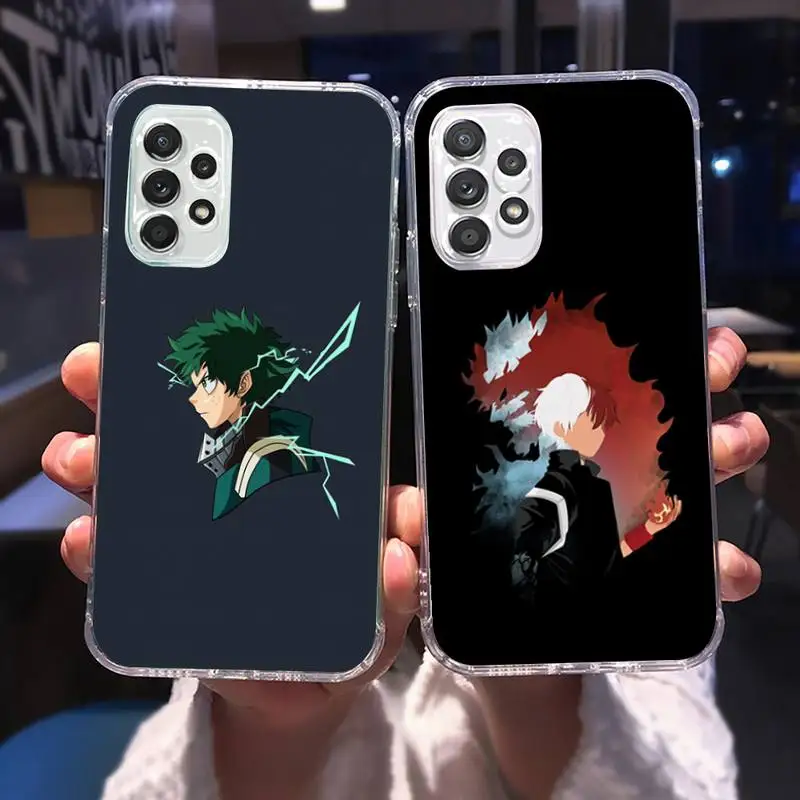 

Soft Bumper Anime hero academia Phone Case for Samsung A 51 50 52 12 21s 31 40 70 71 note S 20 10 21 ultra plus fe clear coque