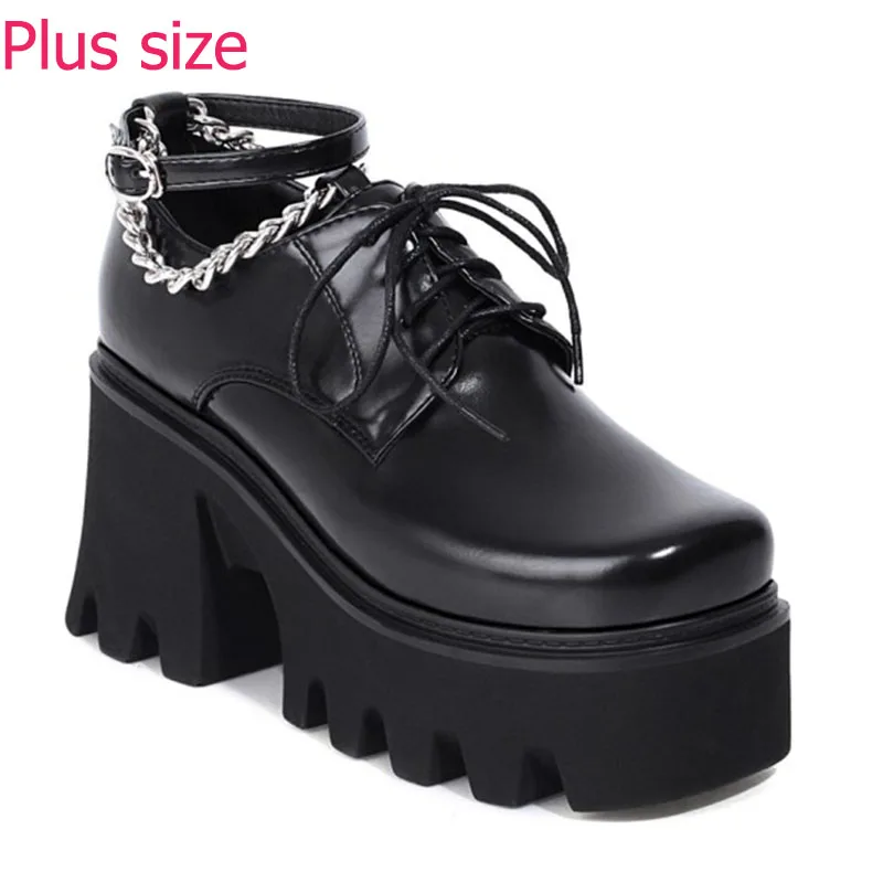 

Женские лоферы 2021, черные туфли на низкой платформе, роскошные весенние мокасины на плоской подошве с Пенни-цепочкой, брендовые слипоны на т...