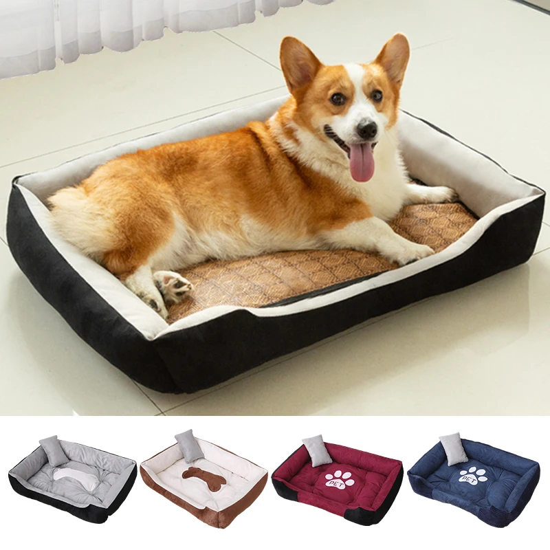 

Super Soft Sofa Dog Beds Waterproof Bottom Soft Fleece Warm Bed For Small Large Dog Plus Size Soft Pet Bed Cat Bed Summer Winter