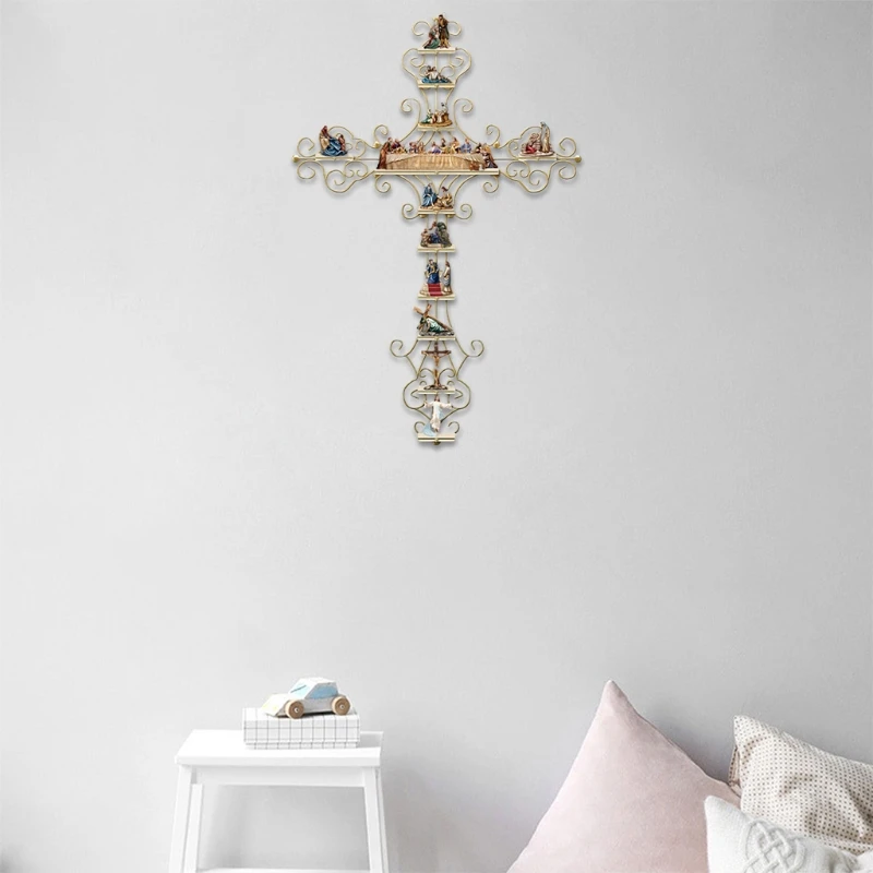 The Life of Christ Cross Wall Sticker Collection Display DIY Decal Decoration GXMA | Дом и сад