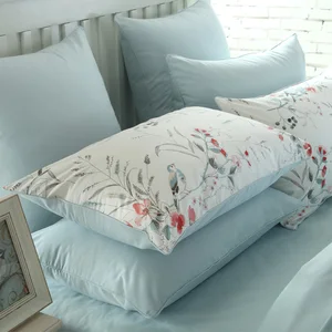 Наволочка из 100% египетского хлопка, 2 шт.компл., с принтом, конверт с клапаном 16 см, 48x74 см