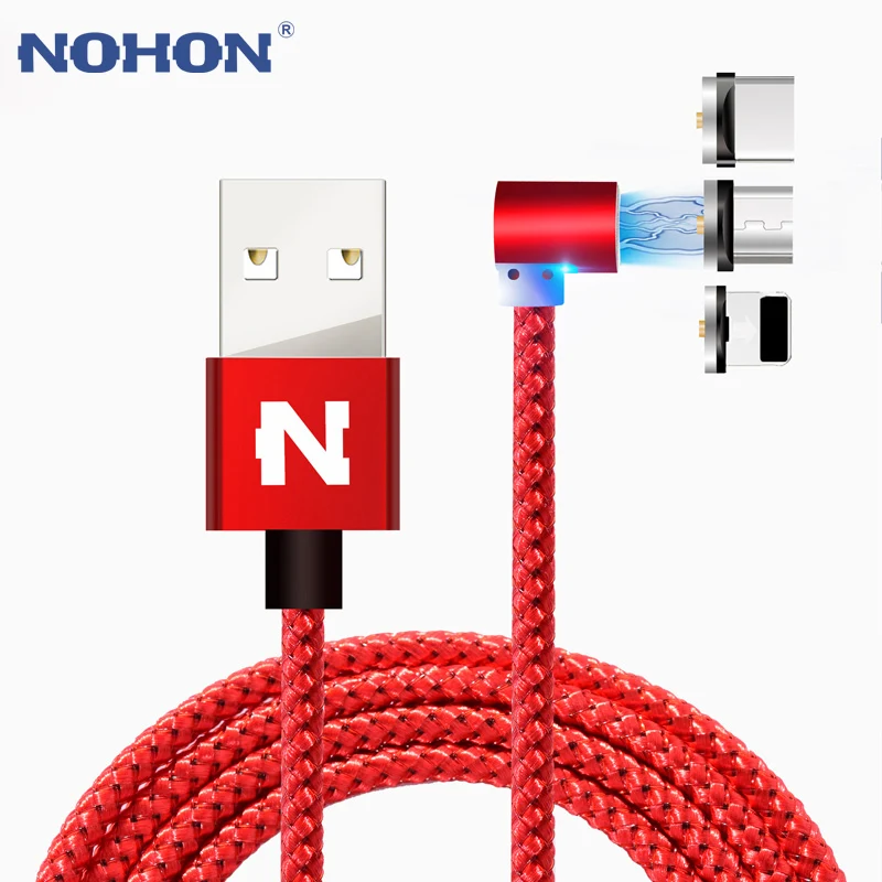 Магнитный зарядный USB кабель 3 в 1 NOHON быстрое зарядное устройство для iOS iPhone iPad Samsung