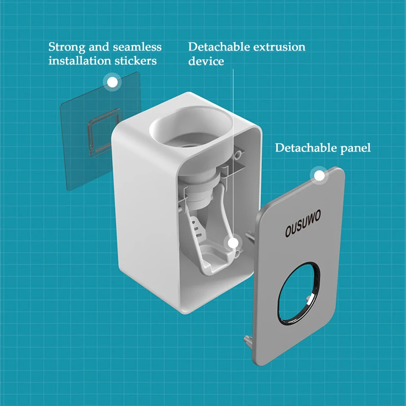 

New Toothbrush Holder Automatic Toothpaste Dispenser Squeezer Magnetic Adsorption Storage Bathroom Accessories Sets Wall Mount