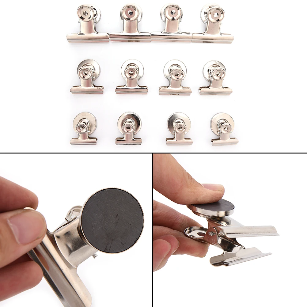 

4pcs/lot Fridge Magnetic Clip For Home Refrigerator Magnets Wall Recipes Memo Note Message Holder Clamp S/M/L