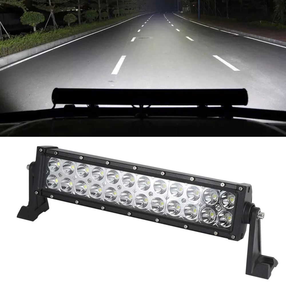 

13Inches 120W LED Work Light Bar Offroad Driving Lamp 4WD ATV Spot Floodlight for SUV Truck Car