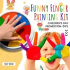Набор для рисования на пальцах, забавные детские игрушки для рисования, забавные граффити, цветные крафтовые марки для рисования, игрушка для детей