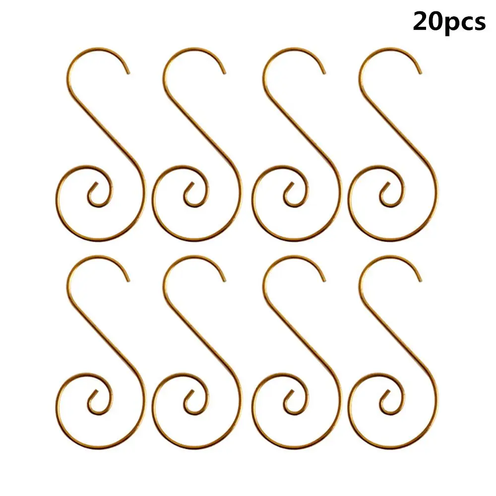 

Металлические S-образные крючки для ёлки, набор из 20 штук