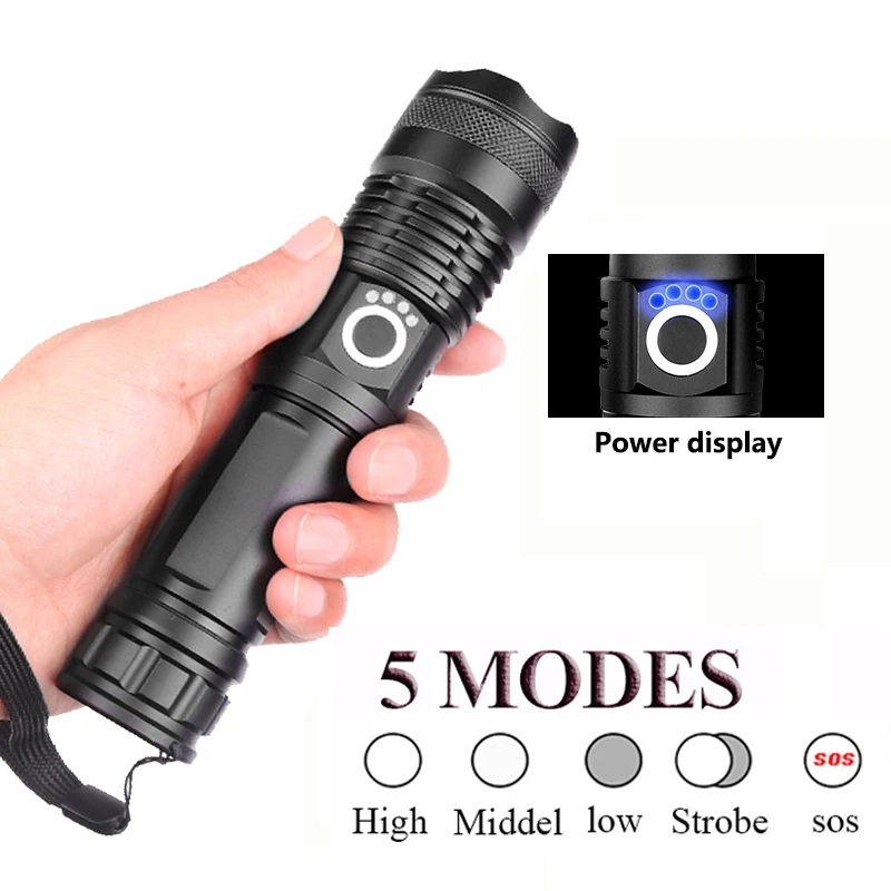 Litwod 5 режимов LEDflash светильник CREE XHP50 мощный фонарь светильник с перезаряжаемой батареей 18650 26650 фонарь для кемпинга