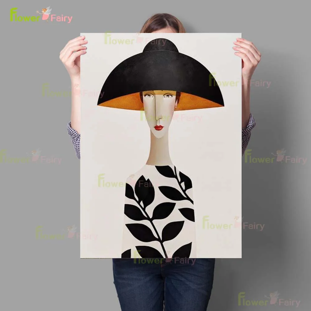 

Абстрактная картина "Черная девушка с цветком"