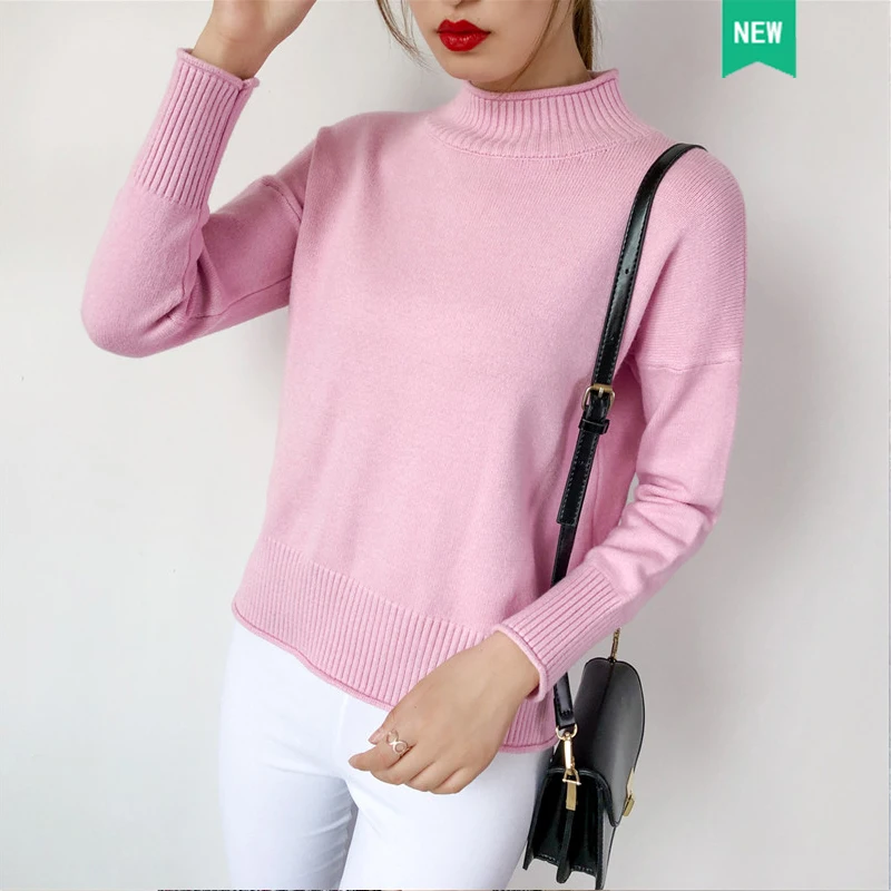 

1214634 фактическое фото нового стильного вязаного женского свитера на осень 2019 корейское издание tx