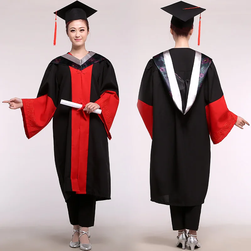 

Master's Degree Gown Bachelor Costume and Cap University Graduates Clothing Academic Gown College Graduation Clothing & Apparel