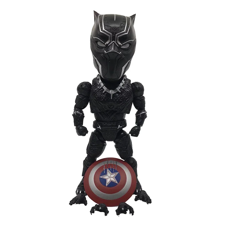 

Marvel Avengers GK Black Panther Action Figure Movie Model 18cm PVC Q Version Statue T Challa Figma Doll Collecting Toys
