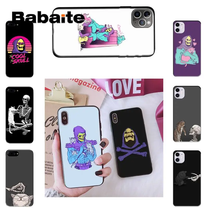 

Babaite Skeletor Cat Soft Rubber Phone Cover For iPhone 8 7 6 6S Plus X XS MAX 5 5S SE XR 11 11pro promax 12 12Pro Promax