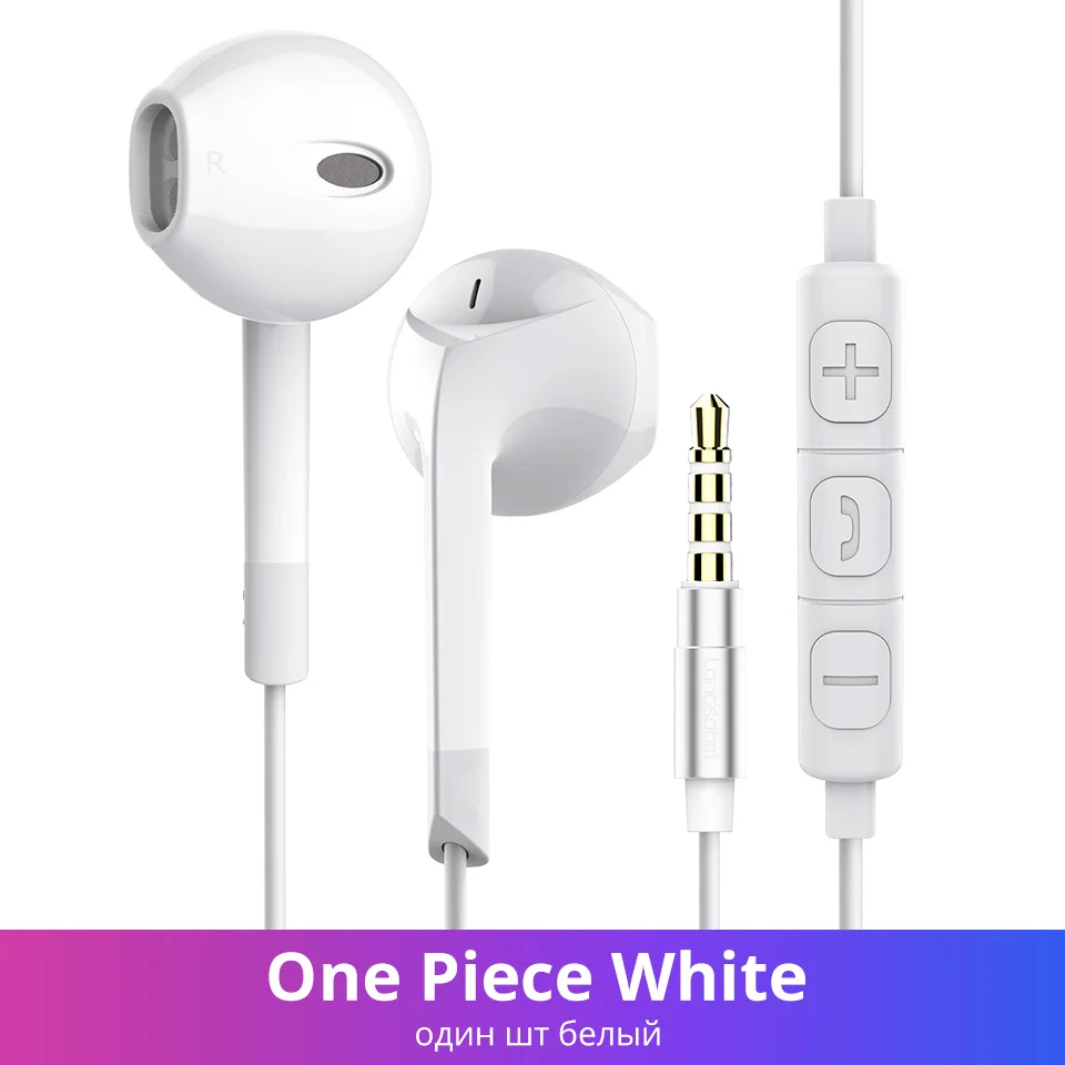 White Langsdom Hifi наушники-вкладыши бас гарнитура с микрофоном пульт дистанционного управления 3,5 мм Вакуумные наушники для iPhone fone de ouvido Audifonos Mp3 Dj - Цвет: White
