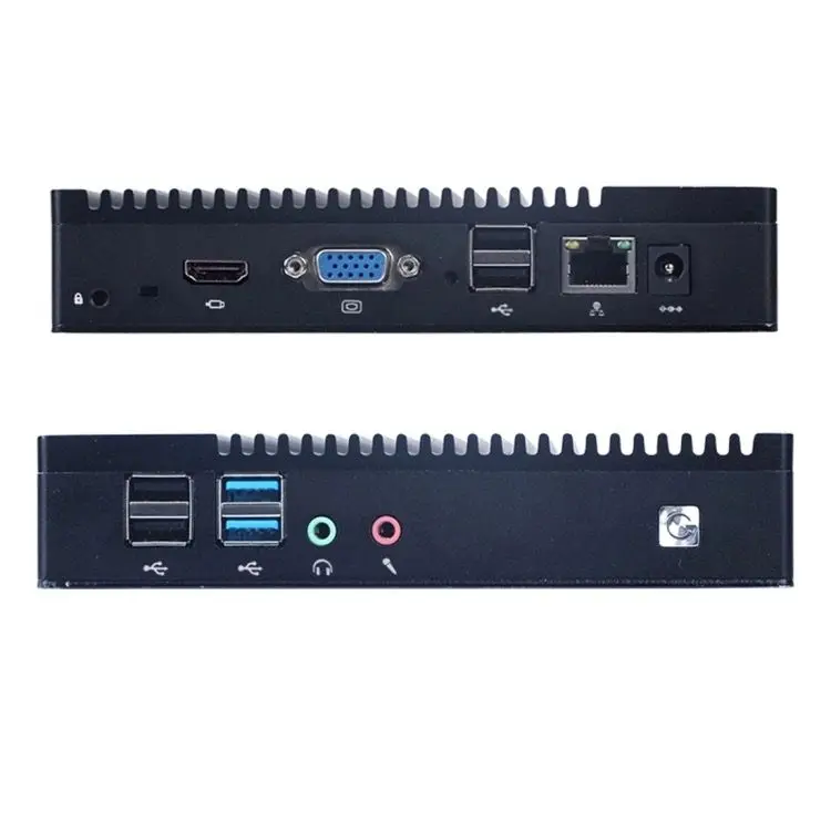

dual lan nano pc intel celeron N3160 quad core Fanless mini computer with 6 USB and 2HD