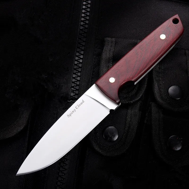 HS Tools 440C стальной уличный Заостренный нож с фиксированным лезвием Ручка из
