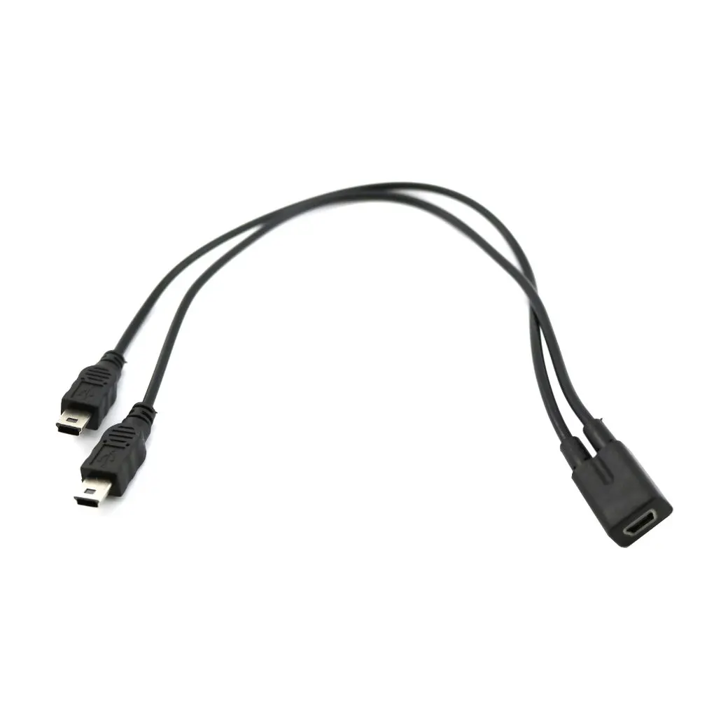 Mini Cable divisor USB 2,0, convertidor de 5 pines hembra a doble...