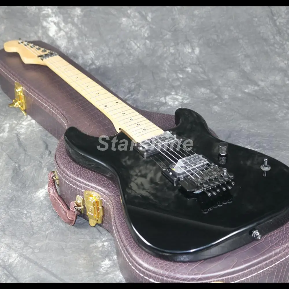 Горячая Распродажа 2019 стандартная задняя электрическая гитара фреза мост черный