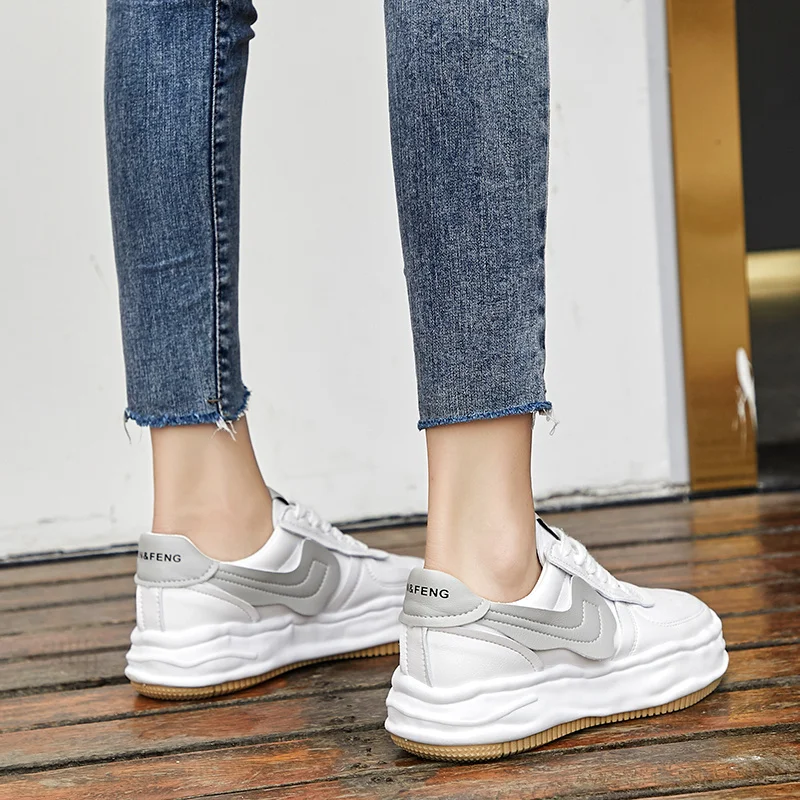 

2021 Vulcanized Shoes Women White Sneakers Fashion Thick Sport Ladies Trainers Casual Platform Sneakers Women Zapatillas Mujer