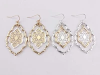zwpon fashion gold filigree teardrop chandelier earrings chic figure pendan teardrop alloy drop earrings for woman