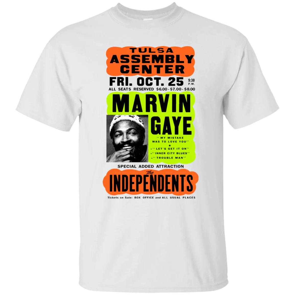 Marvin Gaye R &amp B Concert Window Card Soul Funk Music Retro 1970's крутая повседневная мужская футболка