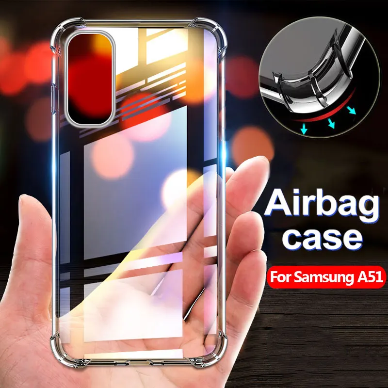 Super Shockproof Case For Samsung A51 A71 A 51 71 51A 71A A515F A715F Soft TPU Silicone Airbag Mobile Phone Luxury Cover | Мобильные