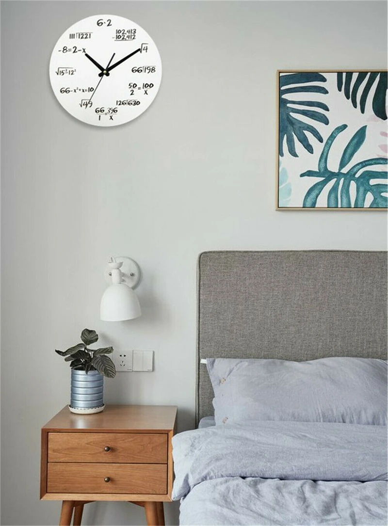 Часы настенные кварцевые с тихими математическими уравнениями | Дом и сад