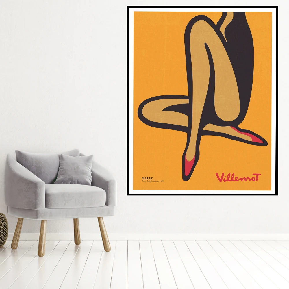 

Nordic Retro Abstract Sexy Girl Wall Art Canvas Painting Nordic Posters and Prints Wall Pictures for Living Bedroom Decoration