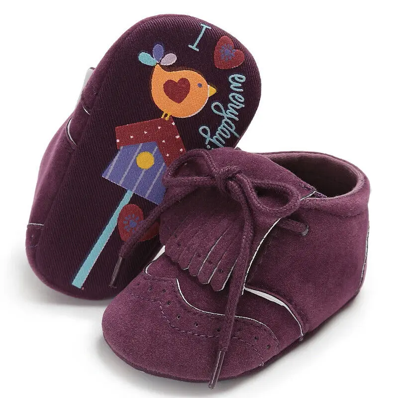 Новое поступление обувь с кисточками из искусственной кожи для маленьких