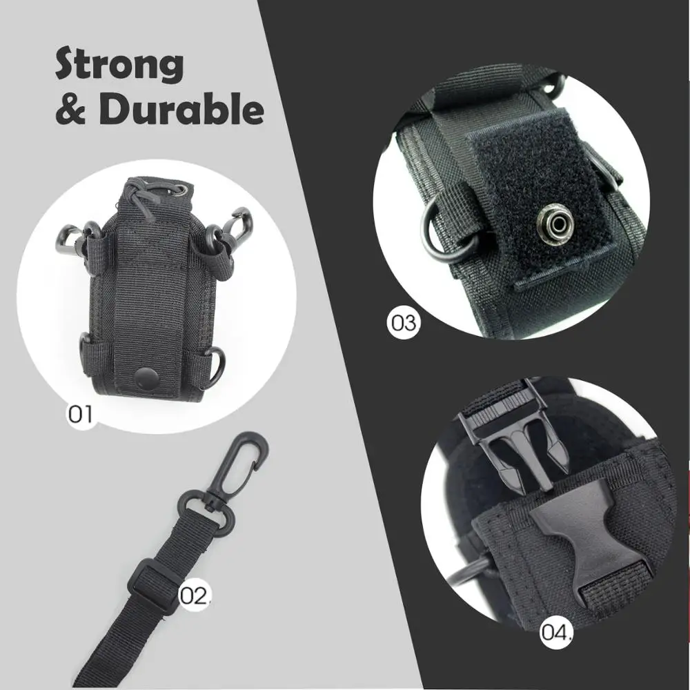 2PCS MSC-20E Portable Walkie Talkie Nylon Case Cover Handsfree Holder for Baofeng UV-5R UV-82 TYT Woxun Radio | Мобильные телефоны
