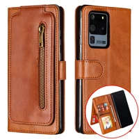 flip leather case for samsung galaxy s21 s20 ultra s20 fe s10 s9 s8 plus s7 edge note 20 10 9 8 zipper wallet card cover coque