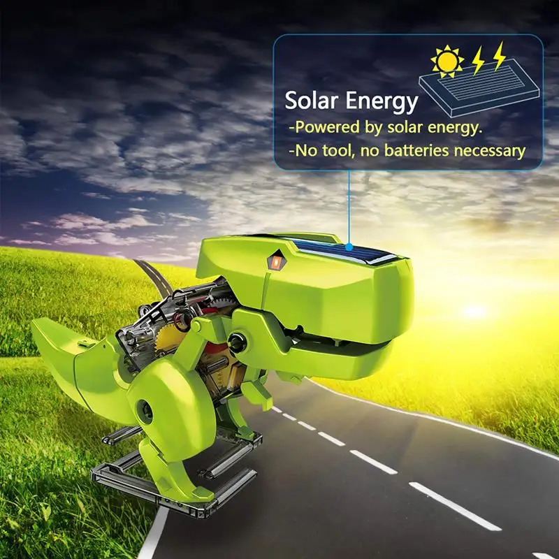 

3 in 1 Educational Solar Dinosaurs Robot Building Kit DIY Dinosaurs Solar Powered Robot Educational Toys for Boys and Girls