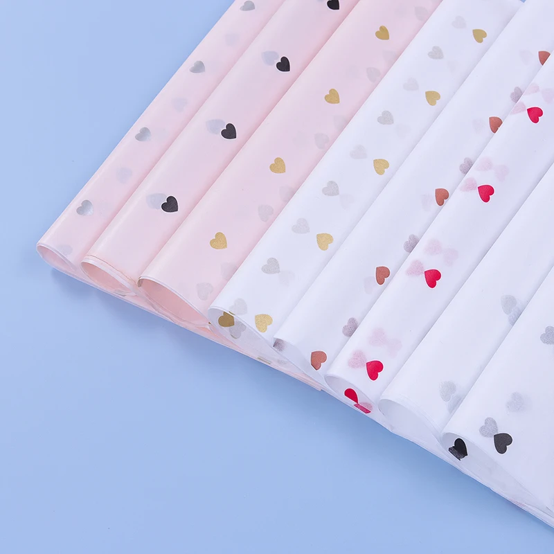 

50*70 Cm Gift Wrapping Paper DIY Handmade Craft Star Love Dot Pattern Tissue Paper 10 Sheets/lot Floral Packaging Material