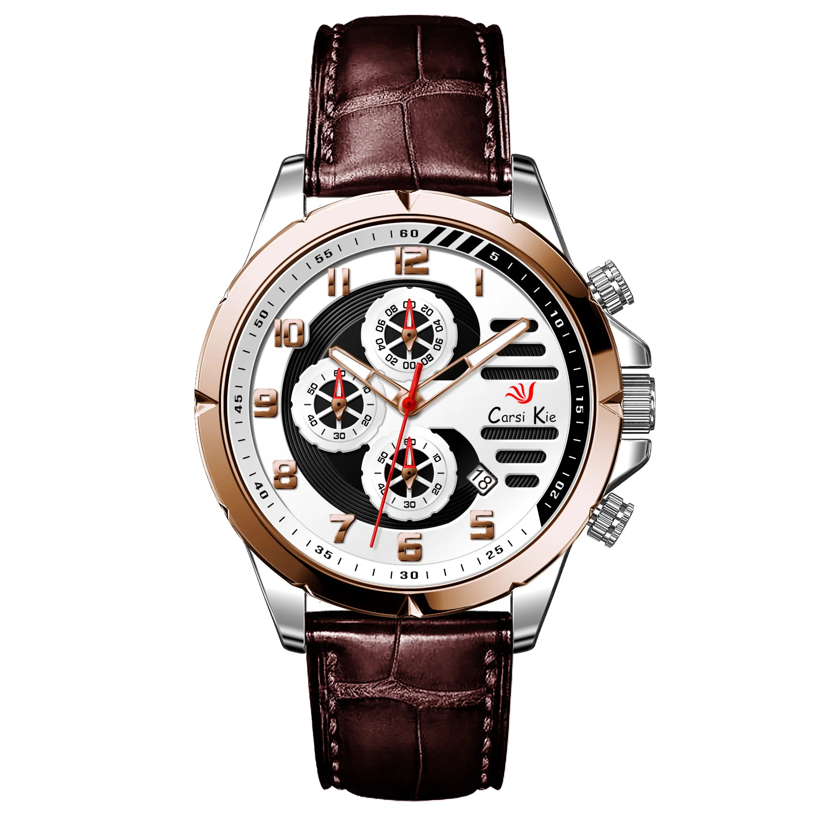 

2021 Carsikie Stainless Steel Skeleton Fashion Mens Watches with Black Gold Top Brand Luxury Sports Quartz Watch Gift for Man