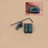 tactical real colt 1911 green red combo fiber optic front rear sight set for cut 270 450 handgun 5 in 9mm 40sw