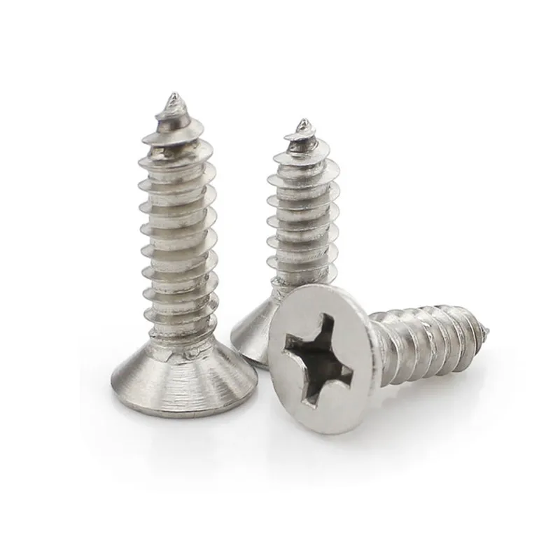 

100pcs/lot Stainless steel countersunk head flat phillips self tapping screw M1 M1.2 M1.4 M1.7 M2 M2.2 M2.3 M2.6 M3