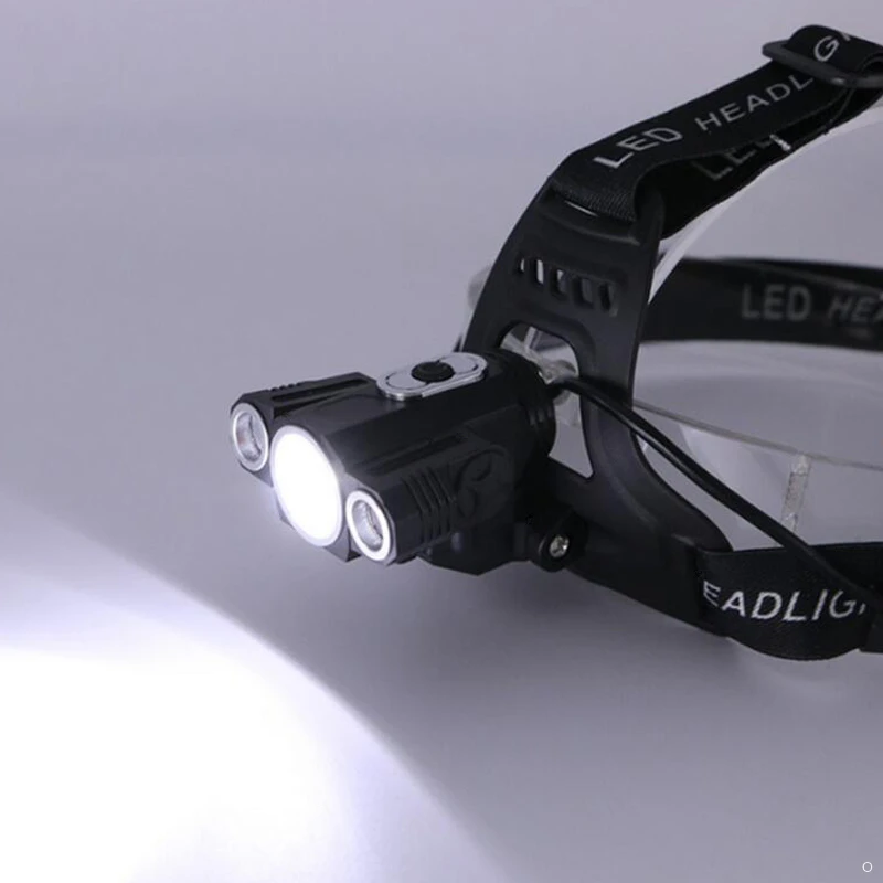 

Waterproof T6+2XPE headlight 18650x2 battery 2000lumen 4 switch modes side light angel adjust torch flashlight headlamp G36