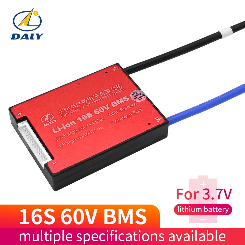 Li-Ion 16S 60V 15A 20A 30A 40A 60A 18650 PCM плата защиты батареи BMS PCM с балансным литиевым модулем батареи