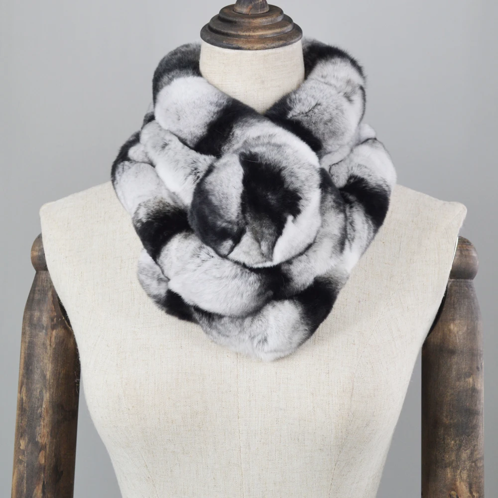 Лидер продаж 2019 женский зимний шарф из натурального кроличьего меха элегантный