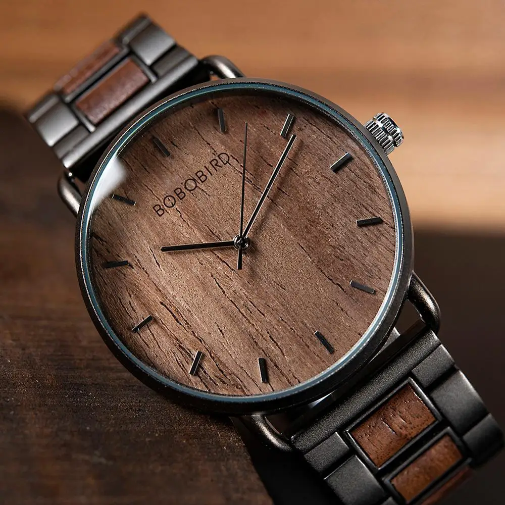 Часы reloj hombre BOBO BIRD мужские наручные кварцевые повседневные роскошные деревянные