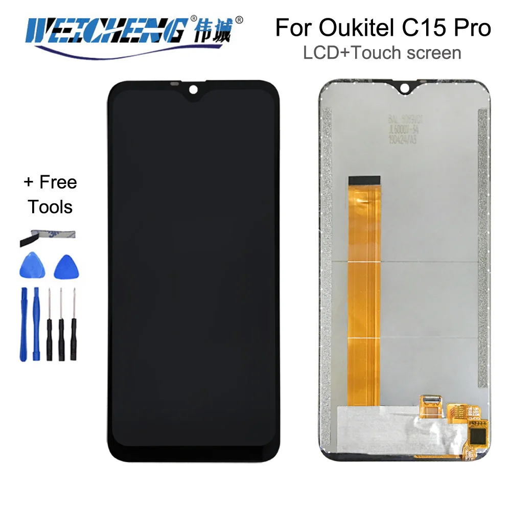 Черный ЖК дисплей 6 09 дюйма для Oukitel C15 Pro + дигитайзер сенсорного экрана в сборе