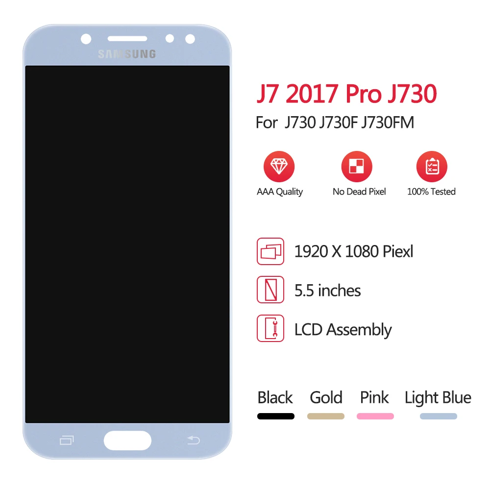 Регулируемая яркость TFT для 5,5 ''samsung Galaxy J7 ЖК+ сенсорный экран дигитайзер Замена для J7 Pro дисплей J730