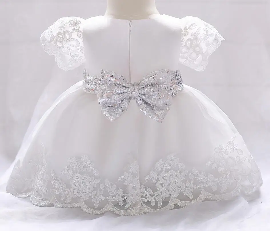 1 шт. белое платье принцессы из тюля для крещения маленьких девочек дня рождения