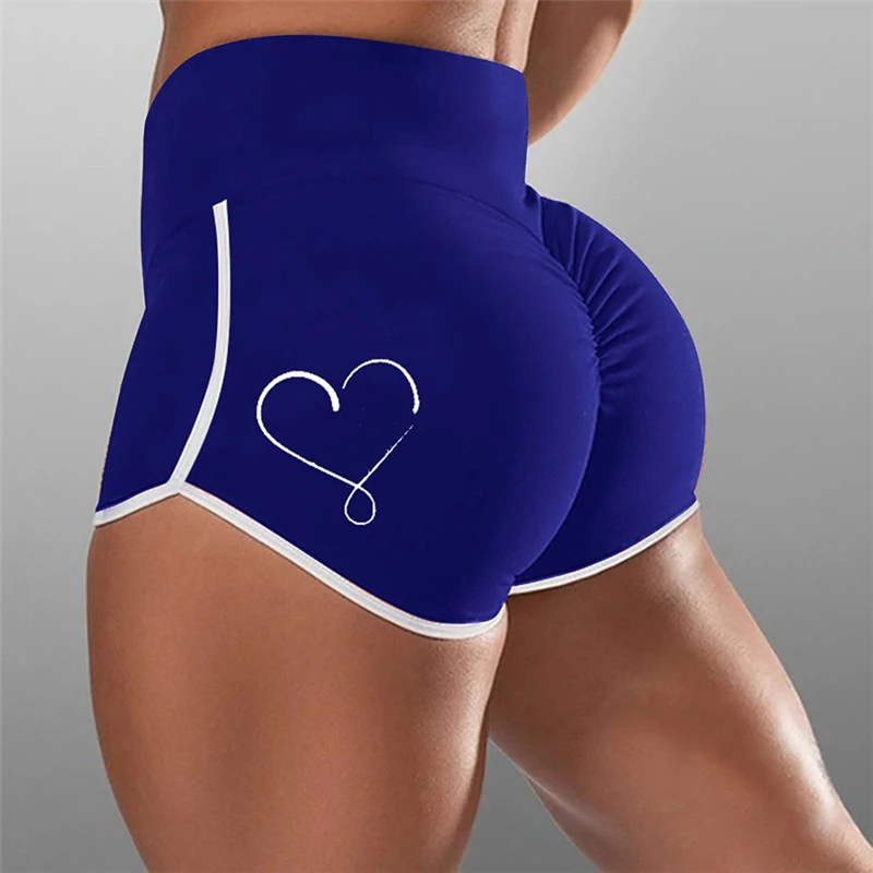 

Feminino Stretch Solid Skinny Sports Shorts Ladies Sexy Lips Beach Hot Short Summer Running Gym Outdoor Safety Short Pants Plus