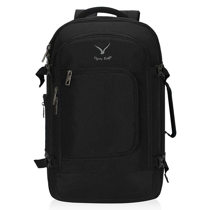 Waterproof Backpack Men Women Laptop Travel Backpack 40L Flight Approved Carry On Backbag Luggage Bags Casual Daypacks - Цвет: Черный