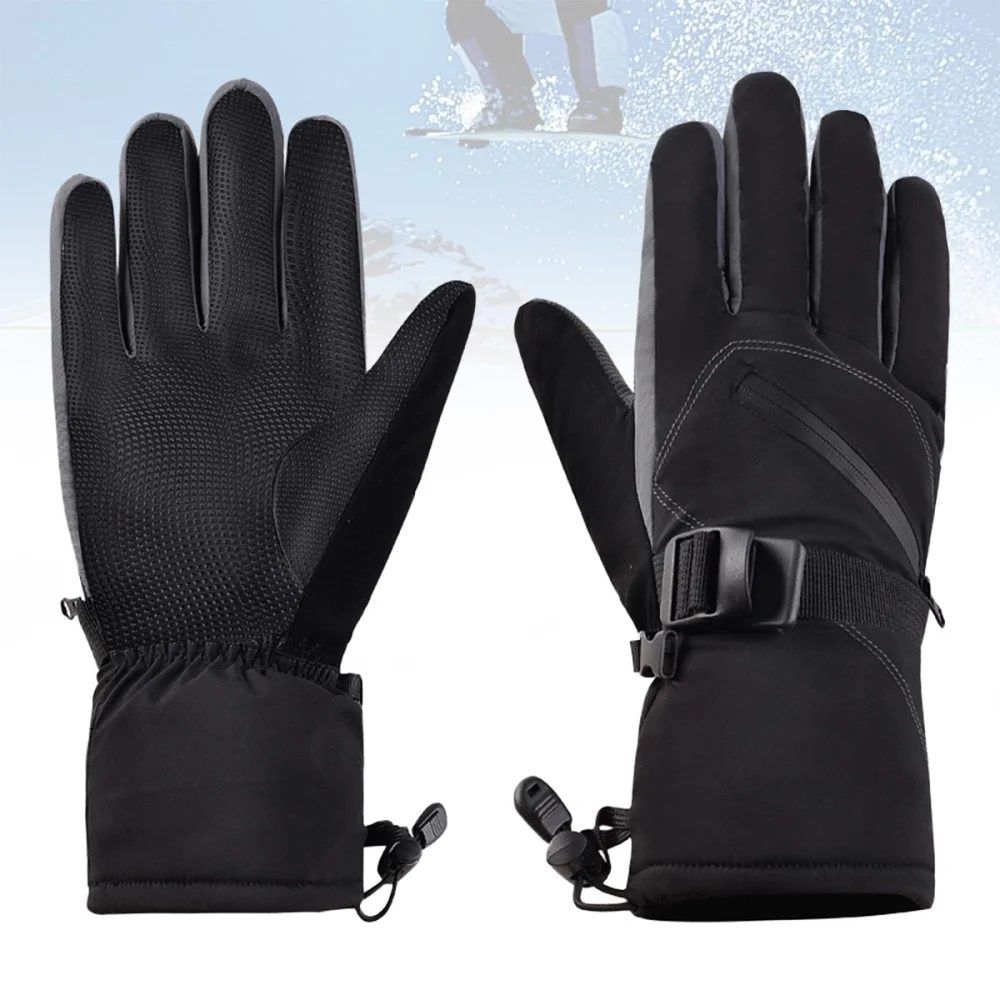 

Creative Outdoor Ski Unisex Riding Waterproof Anti-slid Sports Finger for Winter Climbing Hiking (Black,