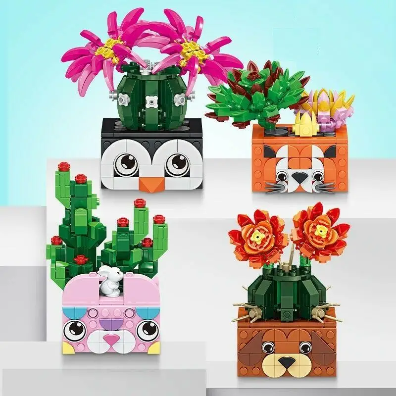 

FC Blocks Kids Building Toys Bricks Flower Puzzle Girls Gift Home Decor 8301 8302 8303 8304 no box