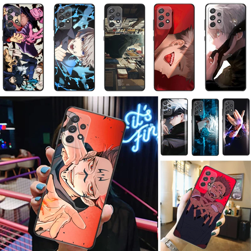 

Jujutsu Kaisen Yuji Itadori Satoru Gojo Sukuna Fushiguro Megumi Phone Case For Samsung Galaxy A52 A72 4G 5G Soft TPU Back Cover